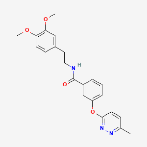 N-(3,4-dimethoxyphenethyl)-3-((6-methylpyridazin-3-yl)oxy)benzamide