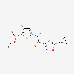 Ethyl 5-(5-cyclopropylisoxazole-3-carboxamido)-3-methylthiophene-2-carboxylate
