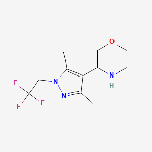 3-[3,5-dimethyl-1-(2,2,2-trifluoroethyl)-1H-pyrazol-4-yl]morpholine