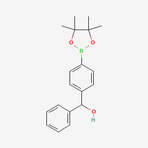 molecular formula C19H23BO3 B2419244 苯基-[4-(4,4,5,5-四甲基-[1,3,2]二氧杂硼烷-2-基)-苯基]-甲醇 CAS No. 857934-86-2