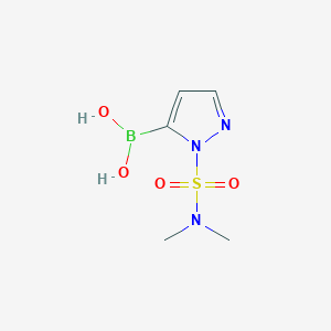 molecular formula C5H10BN3O4S B2419247 2-(二甲基氨磺酰)吡唑-3-硼酸 CAS No. 2377607-79-7