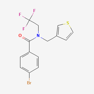4-bromo-N-(thiophen-3-ylmethyl)-N-(2,2,2-trifluoroethyl)benzamide