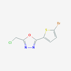 molecular formula C7H4BrClN2OS B2419259 2-(5-溴噻吩-2-基)-5-(氯甲基)-1,3,4-恶二唑 CAS No. 848658-82-2