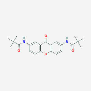 molecular formula C23H26N2O4 B2419262 N-[7-(2,2-dimethylpropanoylamino)-9-oxoxanthen-2-yl]-2,2-dimethylpropanamide CAS No. 315239-80-6