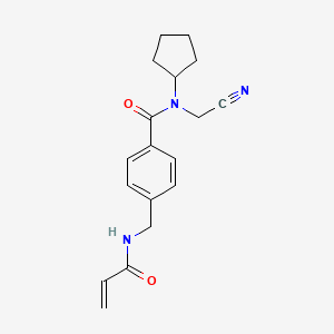 N-(Cyanomethyl)-N-cyclopentyl-4-[(prop-2-enoylamino)methyl]benzamide