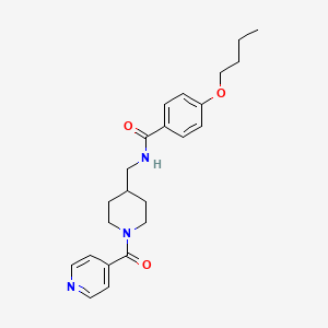 molecular formula C23H29N3O3 B2419274 4-butoxy-N-((1-isonicotinoylpiperidin-4-yl)methyl)benzamide CAS No. 1396888-33-7