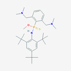 O-methyl P-(2,6-bis((dimethylamino)methyl)phenyl)-N-(2,4,6-tri-tert-butylphenyl)phosphonamidothioate