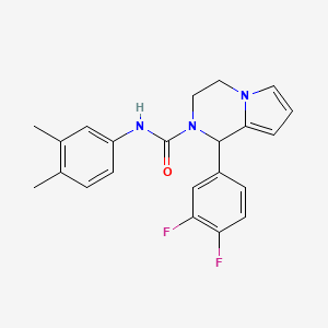 molecular formula C22H21F2N3O B2419285 1-(3,4-difluorophenyl)-N-(3,4-dimethylphenyl)-3,4-dihydropyrrolo[1,2-a]pyrazine-2(1H)-carboxamide CAS No. 899960-32-8