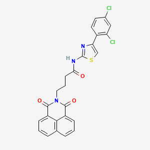 molecular formula C25H17Cl2N3O3S B2419290 N-[4-(2,4-dichlorophenyl)-1,3-thiazol-2-yl]-4-(1,3-dioxobenzo[de]isoquinolin-2-yl)butanamide CAS No. 609792-75-8