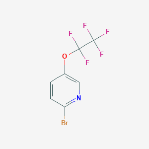 molecular formula C7H3BrF5NO B2419297 2-Bromo-5-(1,1,2,2,2-pentafluoroethoxy)pyridine CAS No. 2287302-03-6