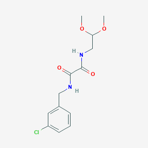 molecular formula C13H17ClN2O4 B2419298 N-[(3-Chlorophenyl)methyl]-N'-(2,2-dimethoxyethyl)oxamide CAS No. 2319875-59-5