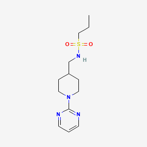 molecular formula C13H22N4O2S B2419302 N-((1-(pyrimidin-2-yl)piperidin-4-yl)methyl)propane-1-sulfonamide CAS No. 1235013-97-4