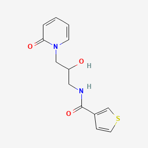 N-(2-hydroxy-3-(2-oxopyridin-1(2H)-yl)propyl)thiophene-3-carboxamide