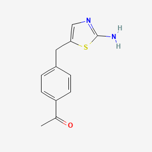 molecular formula C12H12N2OS B2419314 1-[4-[(2-Amino-5-thiazolyl)methyl]phenyl]ethanone CAS No. 838818-30-7