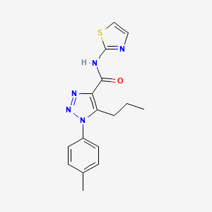 molecular formula C16H17N5OS B2419316 5-propyl-N-(thiazol-2-yl)-1-(p-tolyl)-1H-1,2,3-triazole-4-carboxamide CAS No. 950237-06-6