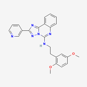molecular formula C24H22N6O2 B2419318 N-[2-(2,5-dimethoxyphenyl)ethyl]-2-pyridin-3-yl[1,2,4]triazolo[1,5-c]quinazolin-5-amine CAS No. 902949-00-2