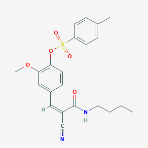 molecular formula C22H24N2O5S B2419323 [4-[(Z)-3-(Butylamino)-2-cyano-3-oxoprop-1-enyl]-2-methoxyphenyl] 4-methylbenzenesulfonate CAS No. 1087689-84-6