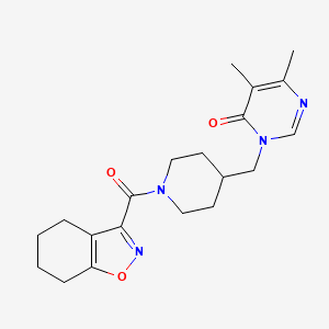 5,6-Dimethyl-3-{[1-(4,5,6,7-tetrahydro-1,2-benzoxazole-3-carbonyl)piperidin-4-yl]methyl}-3,4-dihydropyrimidin-4-one