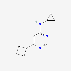 molecular formula C11H15N3 B2419349 6-环丁基-N-环丙基嘧啶-4-胺 CAS No. 1862697-43-5