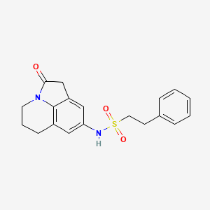 N-(2-oxo-2,4,5,6-tetrahydro-1H-pyrrolo[3,2,1-ij]quinolin-8-yl)-2-phenylethanesulfonamide