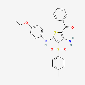 (3-Amino-5-((4-ethoxyphenyl)amino)-4-tosylthiophen-2-yl)(phenyl)methanone