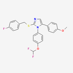 1-(4-(difluoromethoxy)phenyl)-2-((4-fluorobenzyl)thio)-5-(4-methoxyphenyl)-1H-imidazole