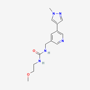 1-(2-methoxyethyl)-3-((5-(1-methyl-1H-pyrazol-4-yl)pyridin-3-yl)methyl)urea