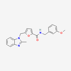N-(3-methoxybenzyl)-5-((2-methyl-1H-benzo[d]imidazol-1-yl)methyl)furan-2-carboxamide