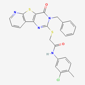 2-((3-benzyl-4-oxo-3,4-dihydropyrido[3',2':4,5]thieno[3,2-d]pyrimidin-2-yl)thio)-N-(3-chloro-4-methylphenyl)acetamide
