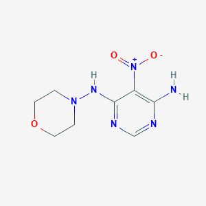 molecular formula C8H12N6O3 B2419371 N4-morpholino-5-nitropyrimidine-4,6-diamine CAS No. 450345-01-4