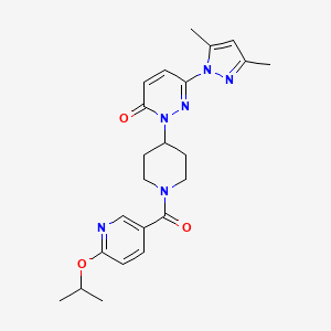 6-(3,5-Dimethylpyrazol-1-yl)-2-[1-(6-propan-2-yloxypyridine-3-carbonyl)piperidin-4-yl]pyridazin-3-one