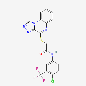 2-([1,2,4]triazolo[4,3-a]quinoxalin-4-ylthio)-N-(4-chloro-3-(trifluoromethyl)phenyl)acetamide