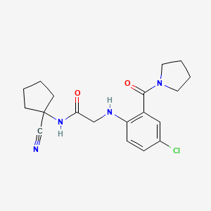 2-{[4-chloro-2-(pyrrolidine-1-carbonyl)phenyl]amino}-N-(1-cyanocyclopentyl)acetamide