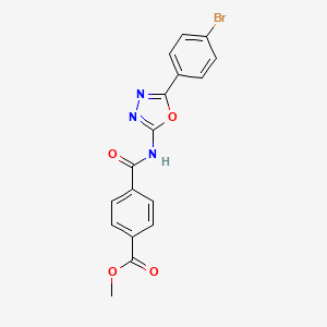 Methyl 4-((5-(4-bromophenyl)-1,3,4-oxadiazol-2-yl)carbamoyl)benzoate