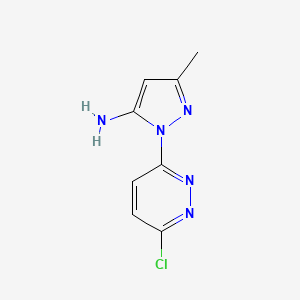 molecular formula C8H8ClN5 B2419393 1-(6-chloropyridazin-3-yl)-3-methyl-1H-pyrazol-5-amine CAS No. 70588-91-9