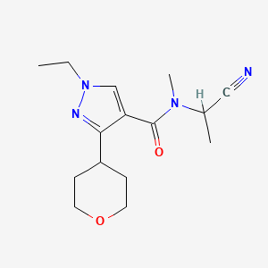 N-(1-Cyanoethyl)-1-ethyl-N-methyl-3-(oxan-4-yl)pyrazole-4-carboxamide