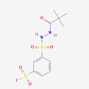 molecular formula C11H15FN2O5S2 B2419404 3-[(2,2-Dimethylpropanehydrazido)sulfonyl]benzene-1-sulfonyl fluoride CAS No. 2094248-76-5