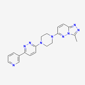 molecular formula C19H19N9 B2419410 3-Methyl-6-[4-(6-pyridin-3-ylpyridazin-3-yl)piperazin-1-yl]-[1,2,4]triazolo[4,3-b]pyridazine CAS No. 2380194-74-9