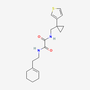 N-[2-(Cyclohexen-1-yl)ethyl]-N'-[(1-thiophen-3-ylcyclopropyl)methyl]oxamide