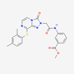methyl 3-(2-(8-((2,4-dimethylphenyl)thio)-3-oxo-[1,2,4]triazolo[4,3-a]pyrazin-2(3H)-yl)acetamido)benzoate