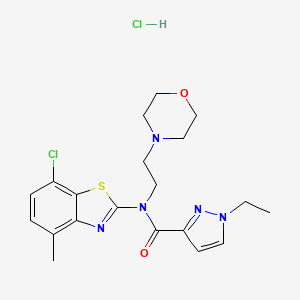 N-(7-chloro-4-methylbenzo[d]thiazol-2-yl)-1-ethyl-N-(2-morpholinoethyl)-1H-pyrazole-3-carboxamide hydrochloride