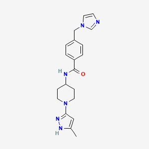 4-(Imidazol-1-ylmethyl)-N-[1-(5-methyl-1H-pyrazol-3-yl)piperidin-4-yl]benzamide