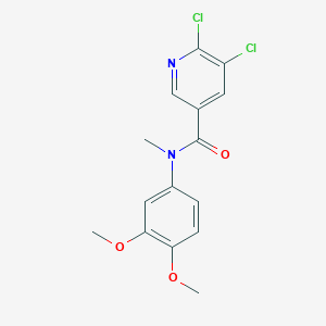 5,6-dichloro-N-(3,4-dimethoxyphenyl)-N-methylpyridine-3-carboxamide