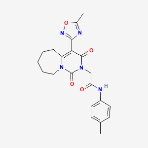 2-[4-(5-methyl-1,2,4-oxadiazol-3-yl)-1,3-dioxo-3,5,6,7,8,9-hexahydropyrimido[1,6-a]azepin-2(1H)-yl]-N-(4-methylphenyl)acetamide