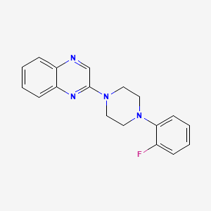 molecular formula C18H17FN4 B2419457 2-[4-(2-氟苯基)-1-哌嗪基]喹喔啉 CAS No. 339105-07-6