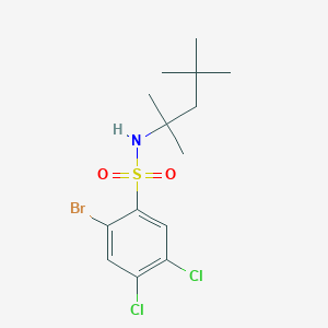 molecular formula C14H20BrCl2NO2S B2419460 2-溴-4,5-二氯-N-(2,4,4-三甲基戊烷-2-基)苯-1-磺酰胺 CAS No. 2361838-14-2