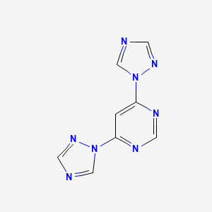 molecular formula C8H6N8 B2419471 4,6-di(1H-1,2,4-triazol-1-yl)pyrimidine CAS No. 141652-41-7