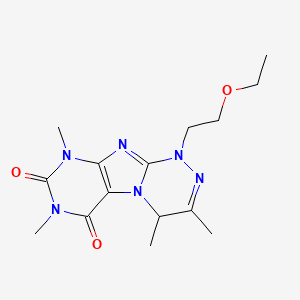 molecular formula C15H22N6O3 B2419472 1-(2-Ethoxyethyl)-3,4,7,9-tetramethyl-4H-purino[8,7-c][1,2,4]triazine-6,8-dione CAS No. 898442-56-3
