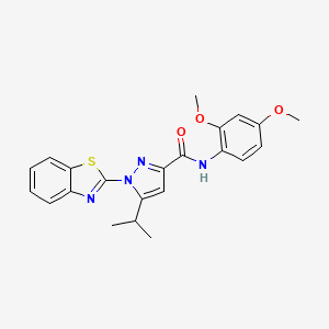 1-(benzo[d]thiazol-2-yl)-N-(2,4-dimethoxyphenyl)-5-isopropyl-1H-pyrazole-3-carboxamide