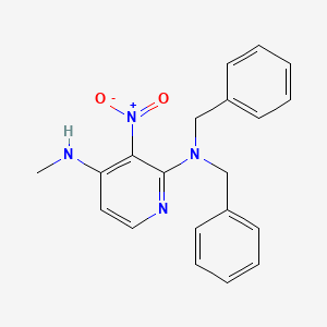 2-N,2-N-Dibenzyl-4-N-methyl-3-nitropyridine-2,4-diamine